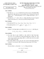 Đề thi HSG Toán học lớp 12 Bắc Ninh 2010-2011 - Học Toàn Tập