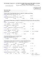 Đề thi tốt nghiệp THPT Quốc Gia môn Tiếng Trung 2006-2007 lần 1 mã đề 132 - Học Toàn Tập