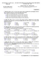 Đề thi vào 10 tiếng anh Đắk Lắk 2018-2019 mã đề 296 - Học Toàn Tập