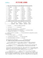 Bài tập tiếng anh lớp 12 unit 6 – Future Jobs có đáp án