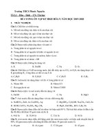 Đề cương học kì 2 môn hóa học lớp 9, trường THCS Phước Nguyên, TP Bà Rịa, Tỉnh Bà Rịa Vũng Tàu 2019-2020 - Học Toàn Tập