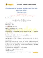 Đề khảo sát chất lượng đầu năm môn Toán lớp 10 năm học 2020-2021 (Đề số 2)