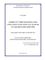 Nghiên cứu thiết kế đường cong vòng nách và đầu mang tay áo sơ mi nữ cho đối tượng sinh viên