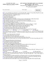 Đề thi thử THPT Quốc Gia 2019 Lịch sử sở GD&ĐT Bắc Ninh mã đề 421 - Học Toàn Tập