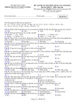 Đề thi thử THPT Quốc Gia 2019 Hóa học sở GD&ĐT Bắc Ninh mã đề 210 - Học Toàn Tập