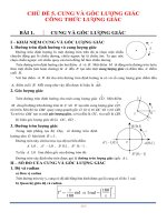 Tổng hợp lý thuyết và bài tập hay về Cung và góc lượng giác có giải chi tiết