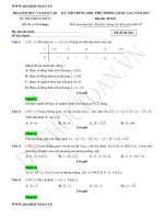 Đề thi thử THPT quốc gia