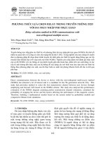 Phương thức lựa chọn relay trong truyền thông D2D với đa truy nhập phi trực giao