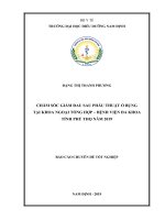 chăm sóc giảm đau sau phẫu thuật ổ bụng tại khoa ngoại tổng hợp bệnh viện đa khoa tỉnh phú thọ năm 2019 