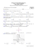 Đề thi thử THPT Quốc Gia 2019 môn Toán trường Đội Cấn Vĩnh Phúc lần 2 ma de 628 - Học Toàn Tập