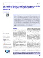 Văn hóa đại học Việt Nam trong bối cảnh hiện nay nhìn từ yêu cầu kiến tạo bản sắc (Trường hợp Trường Đại học KHXH&NV, ĐHQG-HCM)