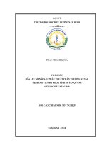 chăm sóc dẫn lưu sọ não sau phẫu thuật chấn thương sọ não tại khoa hồi sức tích cực và chống độc bệnh viện đa khoa tỉnh tuyên quang 6 tháng đầu năm 2019 