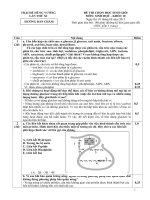 Đáp án HSG Sinh học lớp 10 trại hè Hùng Vương 2015 - Học Toàn Tập
