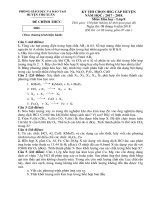 Đề thi HSG Hóa học lớp 8 Thọ Xuân, Thanh Hóa 2017-2018 - Học Toàn Tập