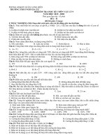 Đề thi học kì 1 môn vật lí lớp 9 trường THCS Ngô Gia Tự, phòng GD&ĐT Long Biên, Hà Nội 2019-2020 - Mã đề 1B - Học Toàn Tập