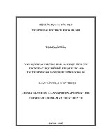 Vận dụng các phương pháp dạy học tích cực trong dạy học môn kỹ thuật xung số tại trường Cao đẳng nghề SIMCO Sông Đà