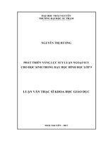 Phát triển năng lực suy luận ngoại suy cho HS trong dạy học hình học lớp 9 