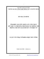 Tìm hiểu nguyên nhân gây tổn thất dữ liệu và phương pháp bảo vệ thông tin trong chuyển giao hồ sơ y tế điện tử 