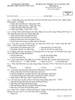 Đề thi KSCL lớp 12 Lịch sử Nguyễn Viết Xuân, Vĩnh Phúc 2019 lần 3 - Mã đề 203 - Học Toàn Tập