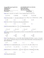 Đề thi thử THPT Quốc Gia Toán học 2019 trường Nguyễn Trãi, Hải Dương lần 1 mã đề 485 - Học Toàn Tập