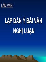 slide bài giảng ngữ văn 10 tiết 86 lập dàn ý cho bài văn nghị luận 