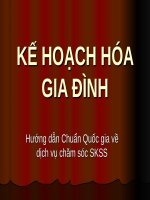 KẾ HOẠCH hóa GIA ĐÌNH (sản PHỤ KHOA) 