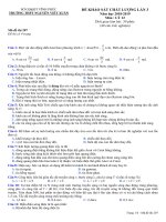 Đề thi KSCL lớp 12 Vật lí Nguyễn Viết Xuân, Vĩnh Phúc 2019 lần 3 - Mã đề 207 - Học Toàn Tập