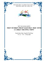 SKKN   một số biện pháp giáo dục học sinh cá biệt bậc học THPT 