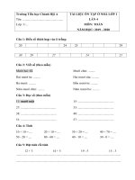 Tài liệu ôn tập Toán - Tiếng Việt lớp 1 - Lần 4