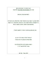 Sử dụng đa phương tiện trong dạy học tại bộ môn điện của trường trung cấp nghề nông nghiệp và phát triển nông thôn thanh hóa