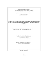 Nghiên cứu ứng dụng phần mềm Flash để mô phỏng trong giảng dạy môn lý thuyết nghề ô tô tại trường Cao đẳng Công nghiệp Việt Hung