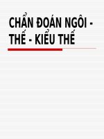 CHẨN đoán NGÔI, THẾ, KIỂU THẾ  (sản PHỤ KHOA) 