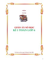 Giáo án số học lớp 6