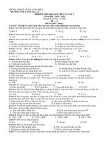 Đề thi học kì 1 môn vật lí lớp 9 trường THCS Ngô Gia Tự, phòng GD&ĐT Long Biên, Hà Nội 2019-2020 - Mã đề 1A - Học Toàn Tập