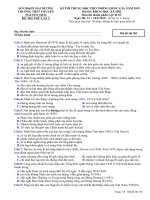 Đề thi thử THPT Quốc Gia Lịch sử 2019 trường Nguyễn Trãi, Hải Dương lần 1 mã đề 301 - Học Toàn Tập