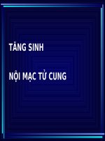 TĂNG SINH nội mạc tử CUNG (sản PHỤ KHOA) (chữ biến dạng do slide dùng font VNI times, tải về xem bình thường) 