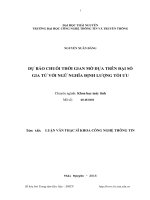 Dự báo chuỗi thời gian mờ dựa trên đại số gia tử với ngữ nghĩa 