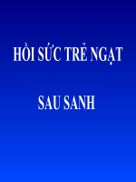 HỒI sức TRẺ NGẠT SAU SANH (sản PHỤ KHOA) (chữ biến dạng do slide dùng font VNI times, tải về xem bình thường) 