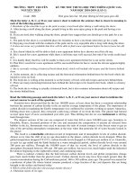 Đề thi thử THPT Quốc Gia Tiếng anh 2019 trường Nguyễn Trãi, Hải Dương lần 1 mã đề 008 - Học Toàn Tập