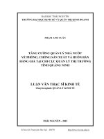Tăng cường quản lý nhà nước về phòng chống sản xuất và buôn bán hàng giả tại chi cục quản lý thị trường tỉnh quảng ninh 