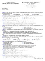 Đề thi KSCL lớp 12 Vật lí Nguyễn Viết Xuân, Vĩnh Phúc 2019 lần 3 - Mã đề 103 - Học Toàn Tập