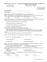 Đề thi tốt nghiệp THPT Quốc Gia môn Vật lí phân ban 2007-2008 lần 2 mã đề 926 - Học Toàn Tập