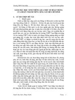 skkn GIÁO dục học SINH THÔNG QUA một số HOẠT ĐỘNG của đoàn THANH NIÊN CỘNG sản hồ CHÍ MINH 