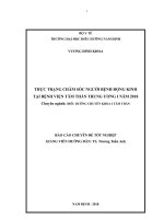 Thực trạng chăm sóc người bệnh động kinh tại bệnh viện tâm thần trung ương i năm 2018 