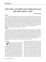 Thủy thần - hệ thống tín ngưỡng dân gian tiêu biểu thời Lý - Trần