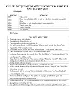 ÔN TẬP MỘT SỐ KIẾN THỨC NGỮ VĂN 9 HỌC KÌ I