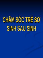 CHĂM sóc TRẺ sơ SINH SAU SINH (sản PHỤ KHOA) 
