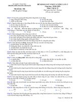 Đề thi KSCL lớp 12 Vật lí Nguyễn Viết Xuân, Vĩnh Phúc 2019 lần 3 - Mã đề 106 - Học Toàn Tập