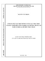 Áp dụng đào tạo theo mô đun năng lực thực hiện vào dạy nghề điện công nghiệp tại Trường Trung cấp nghề cơ điện và chế biến thực phẩm