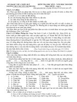 Đề thi Đề thi học kì 2 môn GDCD lớp 6, trường THCS Nguyễn Chi Phương, Sở GD&ĐT Thừa Thiên Huế 2018-2019 - Học Toàn Tập